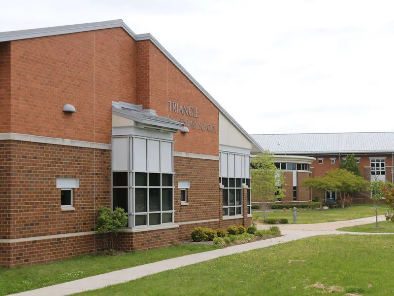 Triangle Elementary School building entrance